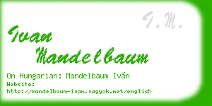 ivan mandelbaum business card